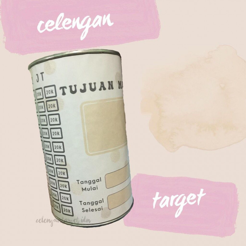Celengan Target 5K Target 1 JT Bisa Design Custom